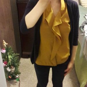 Banana Republic mustard shell tank top